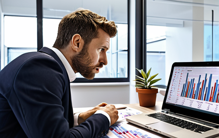 **
Data analysis leading to business growth. A split image: On one side, a confused business owner surrounded by chaotic data. On the other, the same owner confidently looking at a clear, insightful data dashboard on a laptop, with upward-trending sales charts visible. The background should reflect a modern e-commerce office.
**