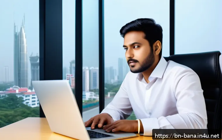 비즈니스 애널리스트 연봉 협상 전략 - A confident Bengali business professional in a modern office setting, dressed in formal business att...